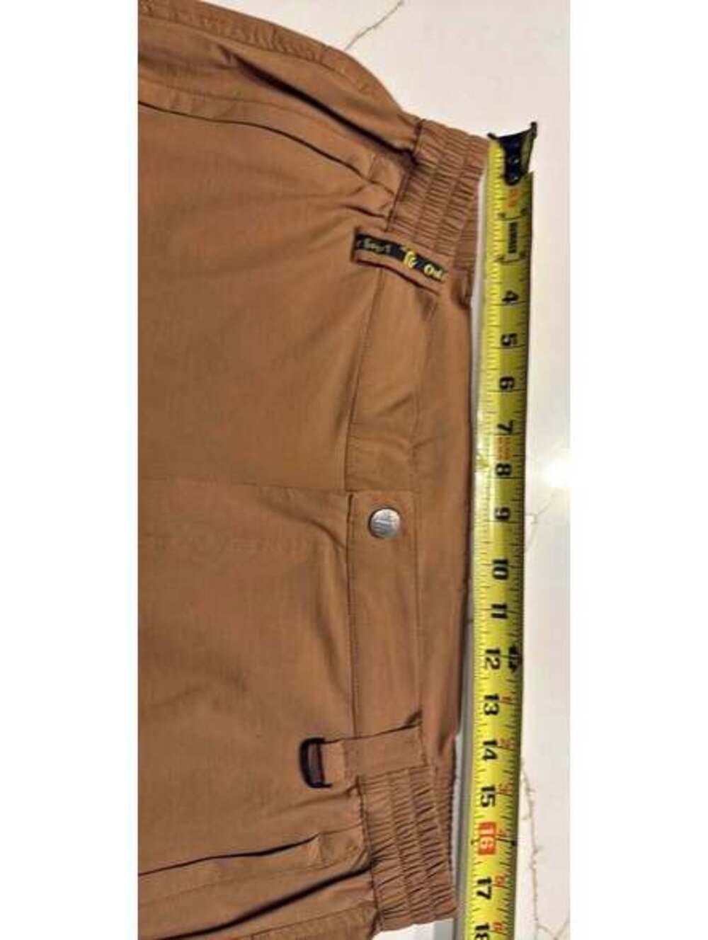 Outdoor Sports hiking traveling Pants waterproof utility Tan Man size L